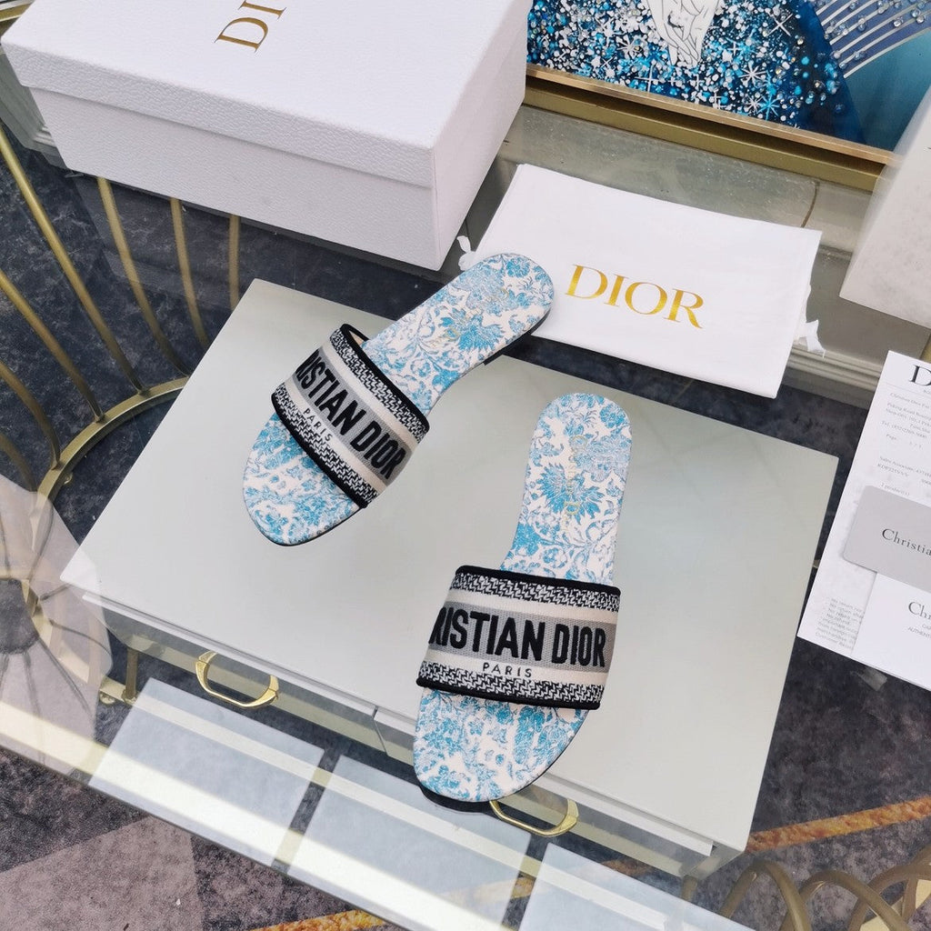 DIOR CD Mule Dway Slide 10mm Multi-motifs Style 74