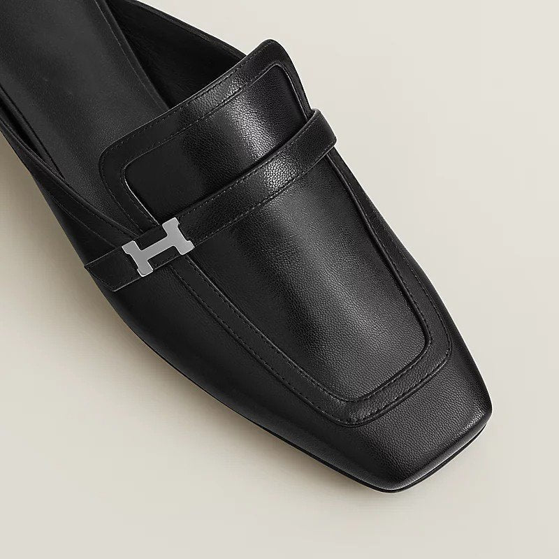 HERMES Groupie Mule Noir