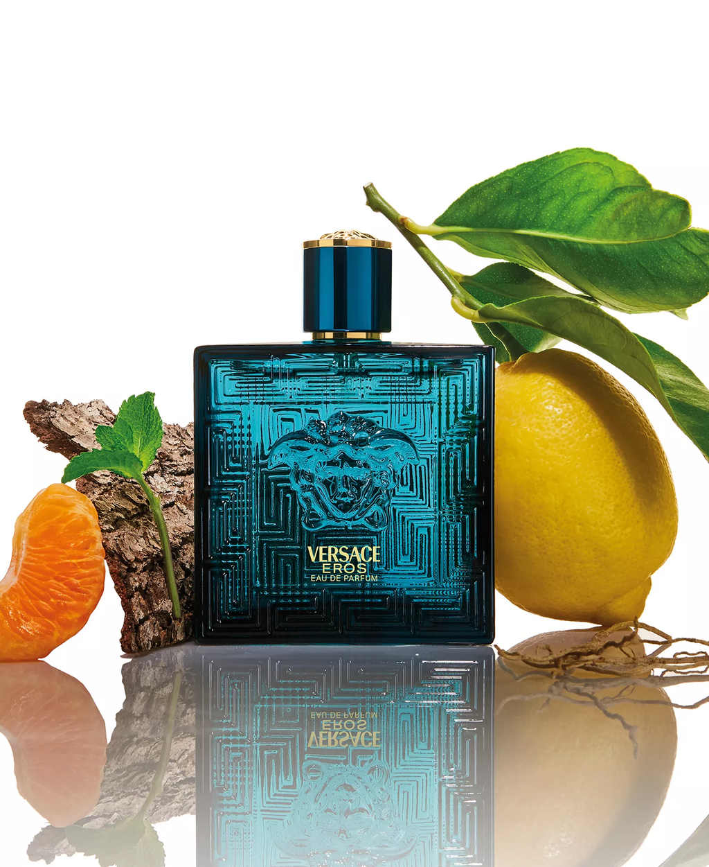 Eros Eau de Parfum — Fresh Mint Lemon & Vanilla Woody Men's Luxury Fragrance | Medusa Embossed Bottle 100ml