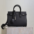 YSL 25S SAC DE JOUR 22 IN BLACK GRAINED CALFSKIN SILVER HARDWRE