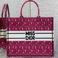 DIOR MISS LARGE TOTE 42 IN MAGENTA PURPLE CANVAS