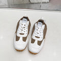 HERMES SKATEBOARD SHOES BROWN MIX WHITE SUEDE