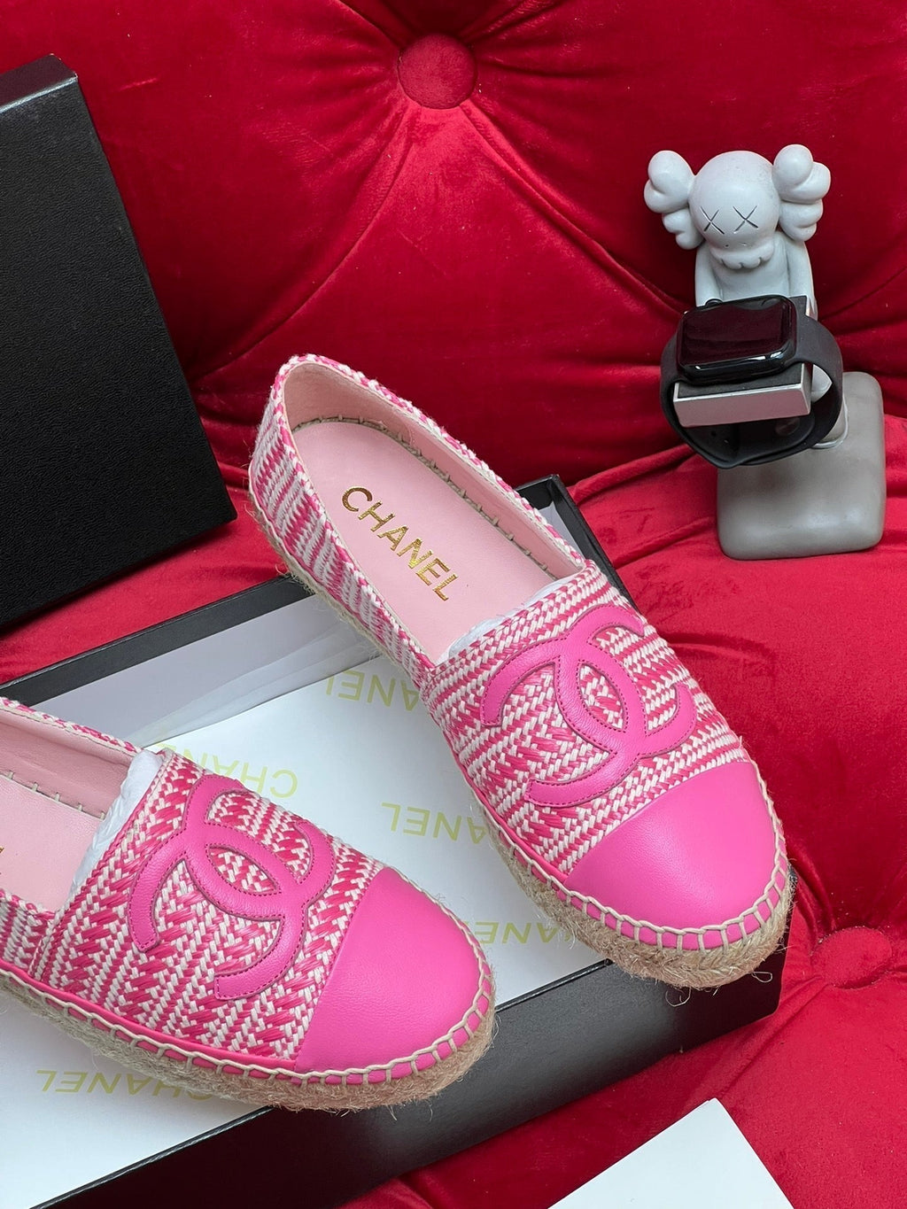 CHANEL LOAFERS IN LIGHT PINK LAMBSKIN