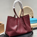 PINACOTECA TOTE BAG 38 IN BURGUNDY CALFSKIN
