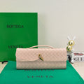 BOTTEGA VENETA Long Clutch Andiamo 31 Pink Leather Ghw