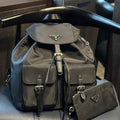 PRADA DUMA 32 BACKPACK IN BLACK RE-NYLON