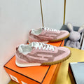 HERMES JET SNEAKER IN LIGHT PINK SUEDE